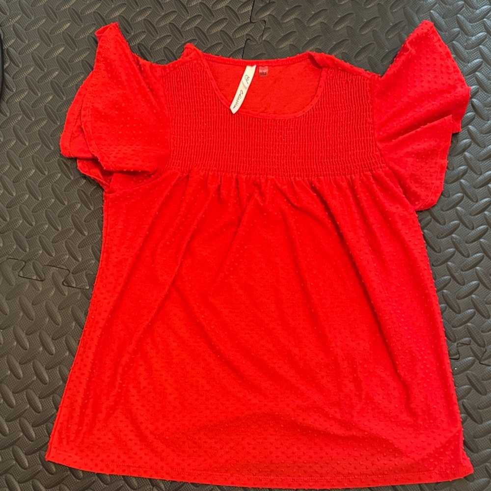 NY Collection Red Women's Blouse